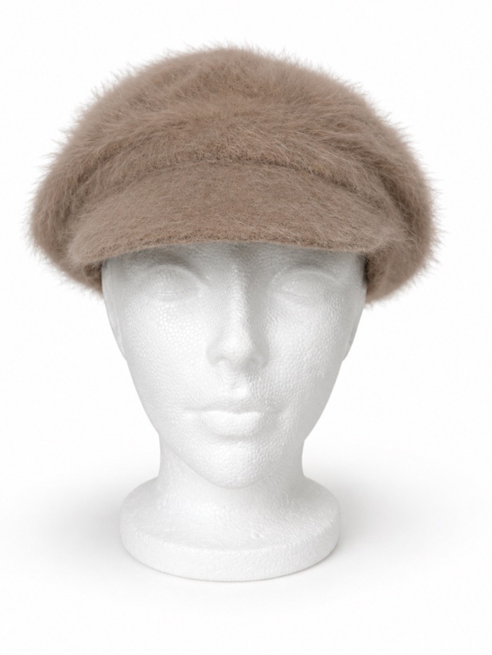 Soft Angora Blend Fuzzy Beret Hat